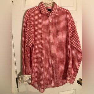 Neiman Marcus Businessman Large Checkered Quality Made Dress Shirt